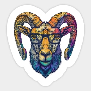 Peak Performance: The Brainy Mountain Goat! Sticker